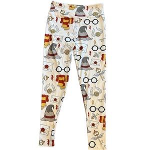 NWOT Harry Potter Theme Leggings - One Size - Perfect for Halloween!